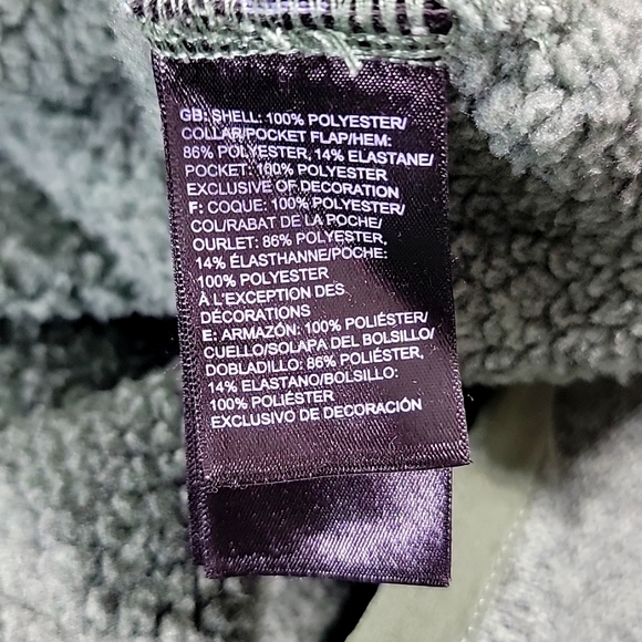 North Face Green Half-Zip Sweater Line with Fleece Size XL - Picture 6 of 6